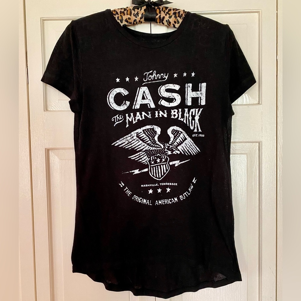 Johnny Cash Fitted Black T-shirt size Small